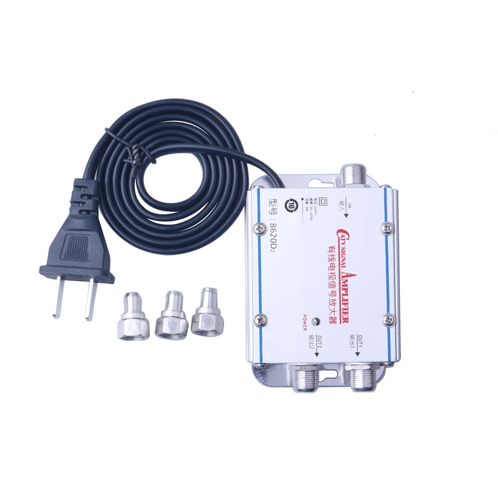 220v 2- vejs catv kabel tv signalforstærker amp antenne booster splitter sæt bredbånd hjemme tv udstyr 45 mhz  to 860 mhz