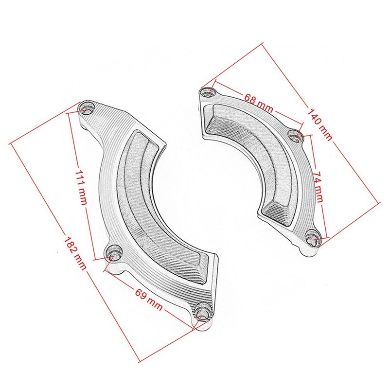 Motorcycle Engine Guard Left Right Engine Cover Crash Protector Pads For Kawasaki Z900 (Black)