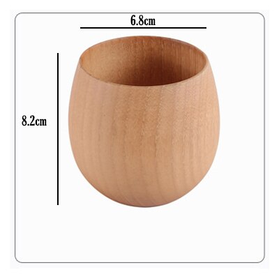 Azufaifo-jarras de madera Natural estilo japonés para desayuno, Taza de leche de cerveza, té y café verdes, taza de madera, botella de agua, artículos para el hogar: D