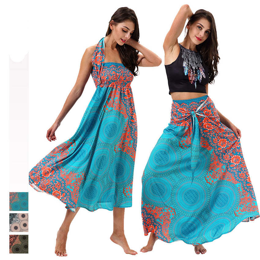 Japanse Japan Bohemen Jurk Bloemen Twee Stijl Dragen Jurk of Rokken Traditionele Stijl Aziatische Kleding Folk Thai Jurk Thailand