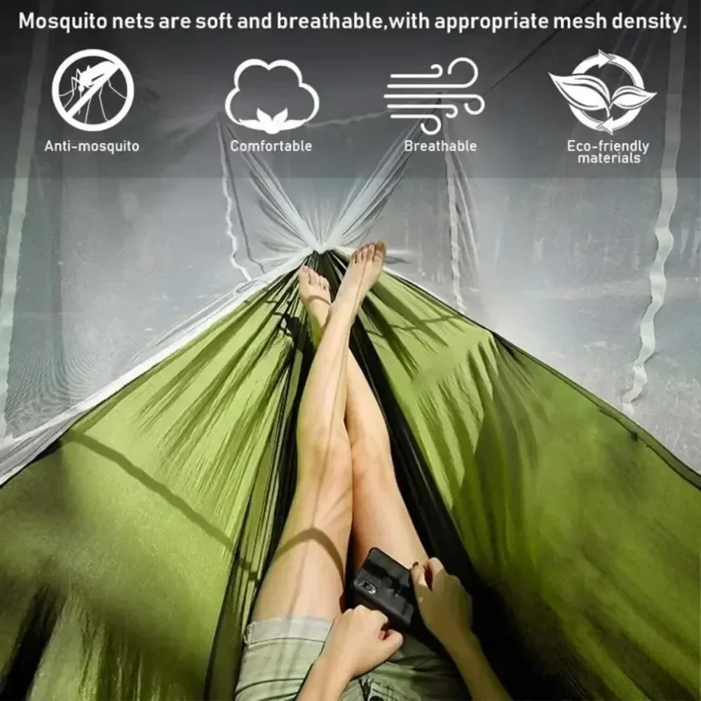 Hamaca tienda de campaña suspensión mosquitera hamaca tela a prueba de mosquitos al aire libre portátil estable Camping Picnic columpio hamaca