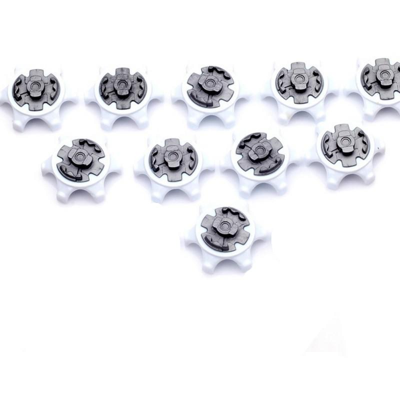 10Pcs Tpr Golf Schoen Spikes Vervanging Champ Schoenplaten Pins Fast Twist Turn Schroef Studs Stinger Golf Accessoires Golf Training aids: 10pcs white