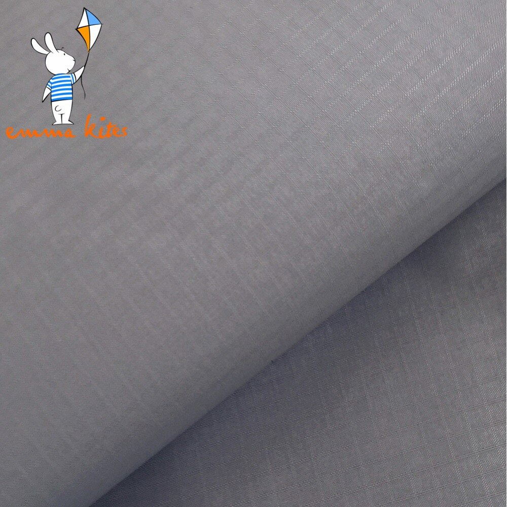 40d grå vandafvisende teltstof anti-pull ripstop nylon stof til drage udendørs legetøjsmak