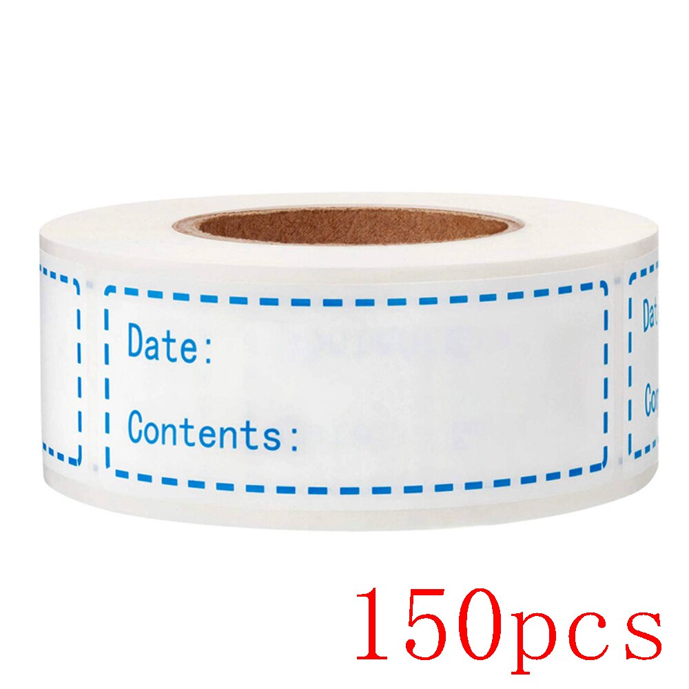 Dissolvable Food Labels by Food Safe 1x3'' Kitchen Storage freezer stickers Perfect for Reusable Containers 250 Labels Per Roll: YH205 blue-150pcs