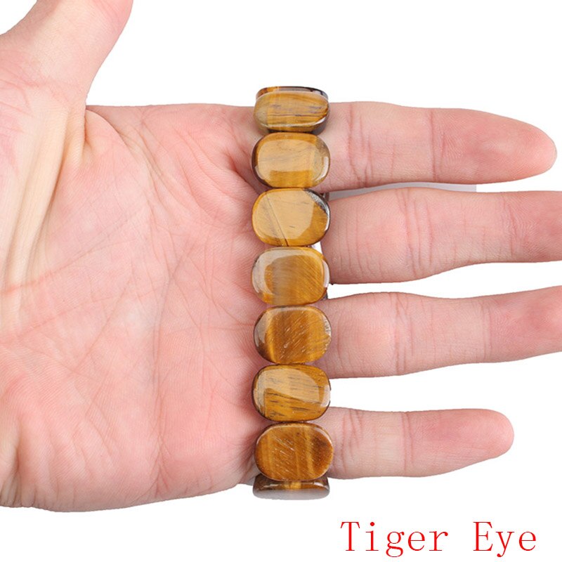 Perline di pietra naturale occhi di tigre/ametiste corda elastica braccialetti e bracciali gioielli fatti a mano braccialetto energetico per donna o uomo 2021: Tiger Eye