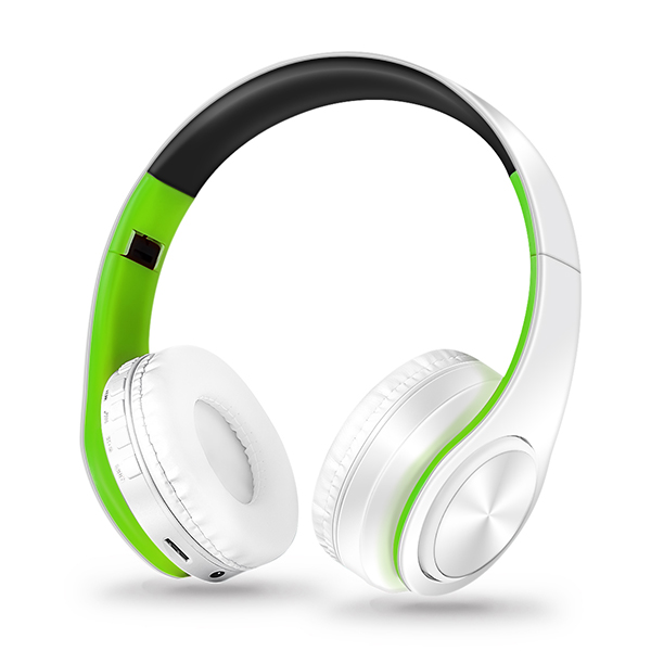 AYVVPII Lossless Player Bluetooth Headphones with Microphone Wireless Stereo Headset Music for Iphone Samsung Xiaomi mp3 Sports: white green