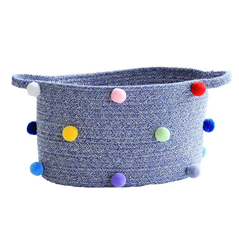 Rope Storage Baskets with Handles Durable Laundry Nursery Weaving Organizer large Dirty hamper H99F: Silver