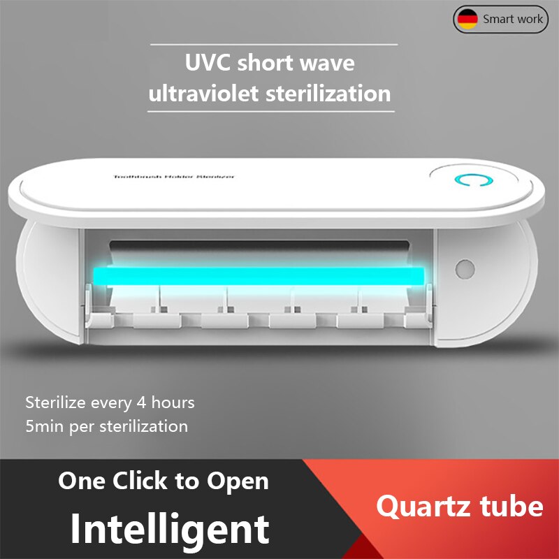 1Pcs Without Punching Toothbrush Ultraviolet Holder Sterilization Drying Toothbrush Rack Household Bathroom Accessories Set 5V
