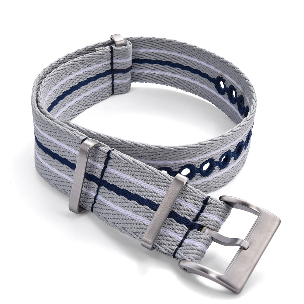 Eco-Friendly Luminous Recycled Watch Strap Nylon Woven Band for Scuba Fifty Series Waterproof Durable Unisex Belt: Blue pink / 22mm