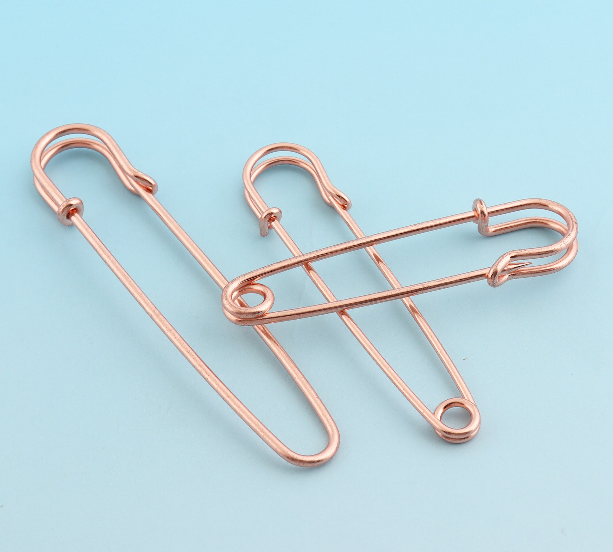 20 piezas 64mm/70mm/85mm oro rosa alfileres de seguridad grandes alfileres metálicos alfileres DIY Jumbo Kilt alfileres manta broche alfileres para ropa