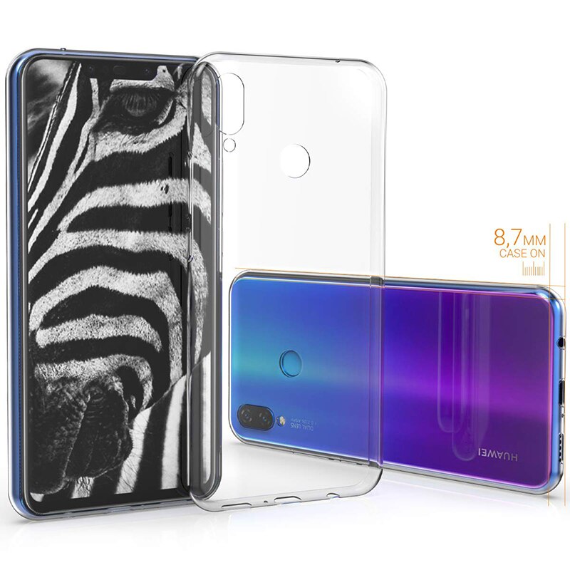 Fundas transparentes de TPU para teléfono Huawei Nova 3i P Smart Plus , funda de silicona suave, funda protectora trasera 360, funda Nova3i