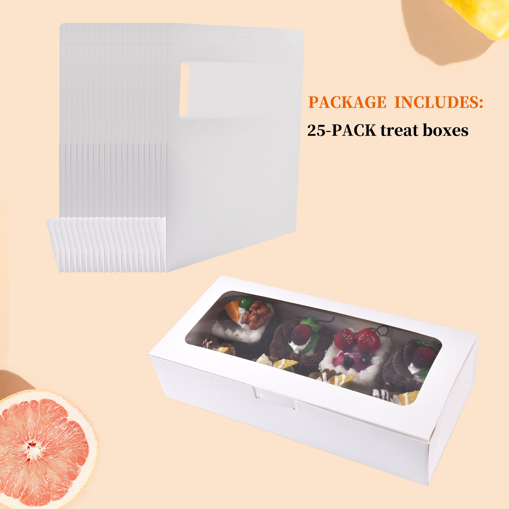 25Pack Cake Dozen Goodies Dozen Cookie Dozen Partij Gunst Dozen Papier Dozen Voor Verjaardagsfeestje En Voor Bruiloft met Venster