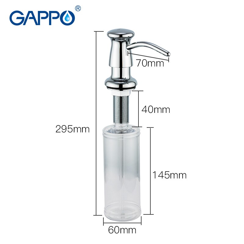 Liquid Soap Dispenser Brass Deck Mounted Kitchen Soap Dispensers Round Counter top Dispenser