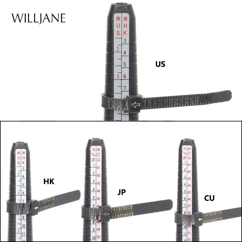 Professionelle Ring Dorn Stick Herrscher Vermesser Schmuck Werkzeuge US UK Japan EU HK Finger Gauge Ring Sizer Mess Größe Werkzeug set