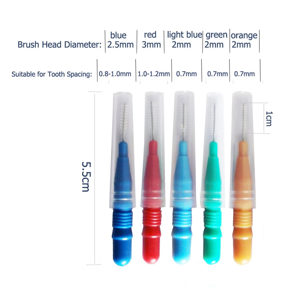 60Pcs Interdentale Borstel Dental Floss Tanden Borstel Dental Oral Care Tools Tandenstoker Tanden Borstel Oral Care Tool