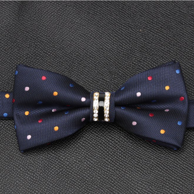 Men Luxurious Bowtie Groom Solid Dot Cravat Gravata Butterfly Wedding Bow Ties Male Accessories for Mens Tie: ZY-LD-Z-014