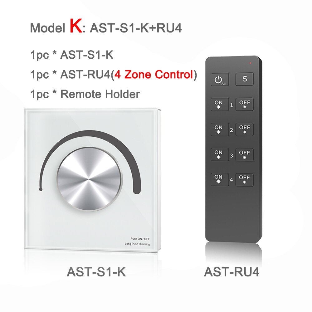 Triac LED Dimmer Switch Smart Wifi 2.4G RF Wireless Remote AC 110V 230V 220V Dimmable Knob Controller for LED Bulb Light Lamps: Model K