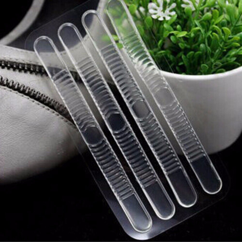 Shoe Insert Pad Insole Clear Silicone Gel Heel Cushion protector 4pcs/Pack: Beige