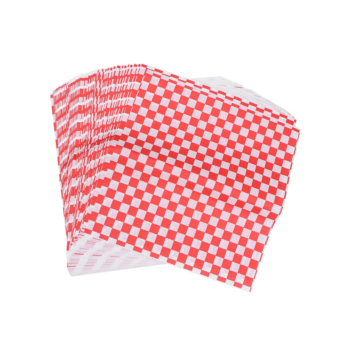 100 Sheets Food Wrapping Paper Regular Disposable Red Plaid French Fries Paper Oil-Proof Paper Hamburger Paper for Home Kitchen: Default Title