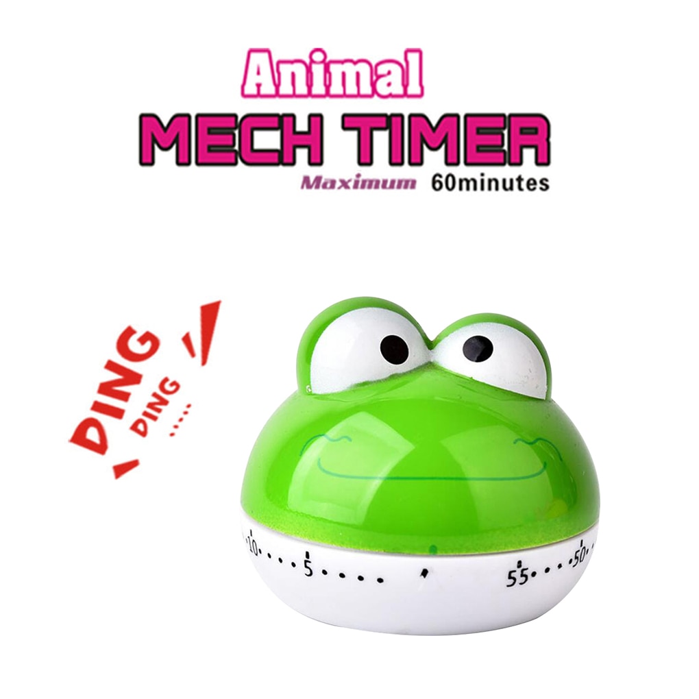 Cartoon Animal Kitchen Timer Cooking Baking Steaming 55 Minutes Countdown Mechanical Timing Machine