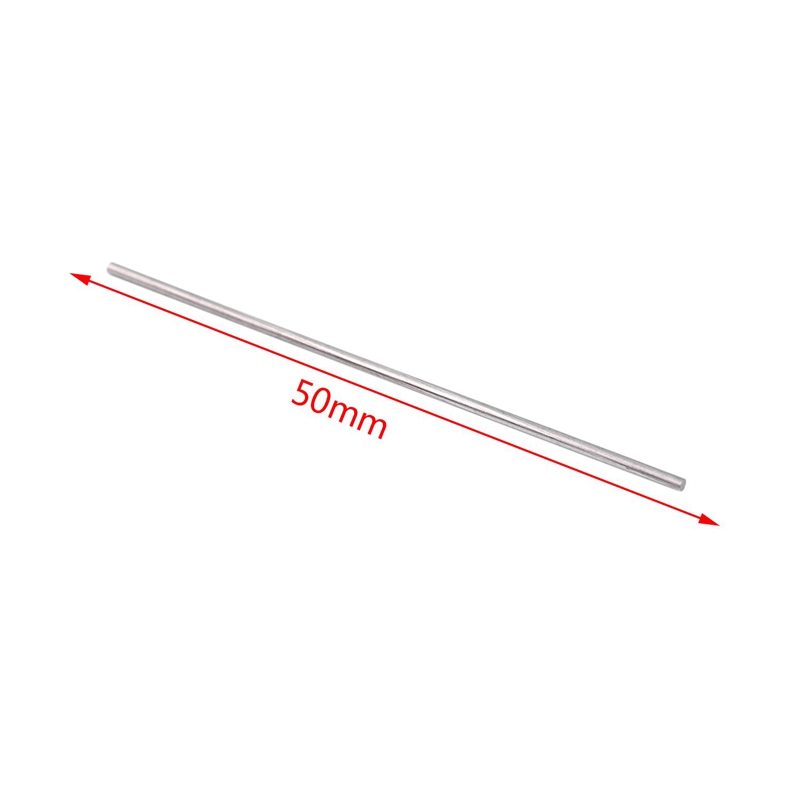 -20pcs 50mm x 1mm Zilver Tone Roestvrij Staal Transmissie Ronde Staaf