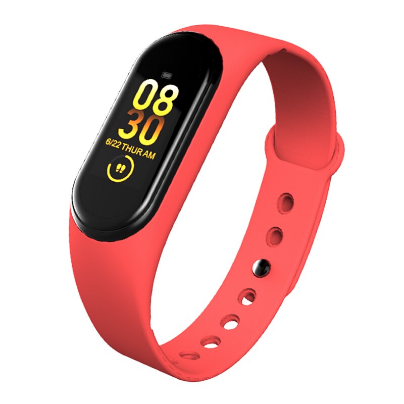 M4 Smart Band Fitness Tracker Watch Sport bracelet Heart Rate Blood Pressure Smartband Smart Watch Monitor Health Wristband: Red
