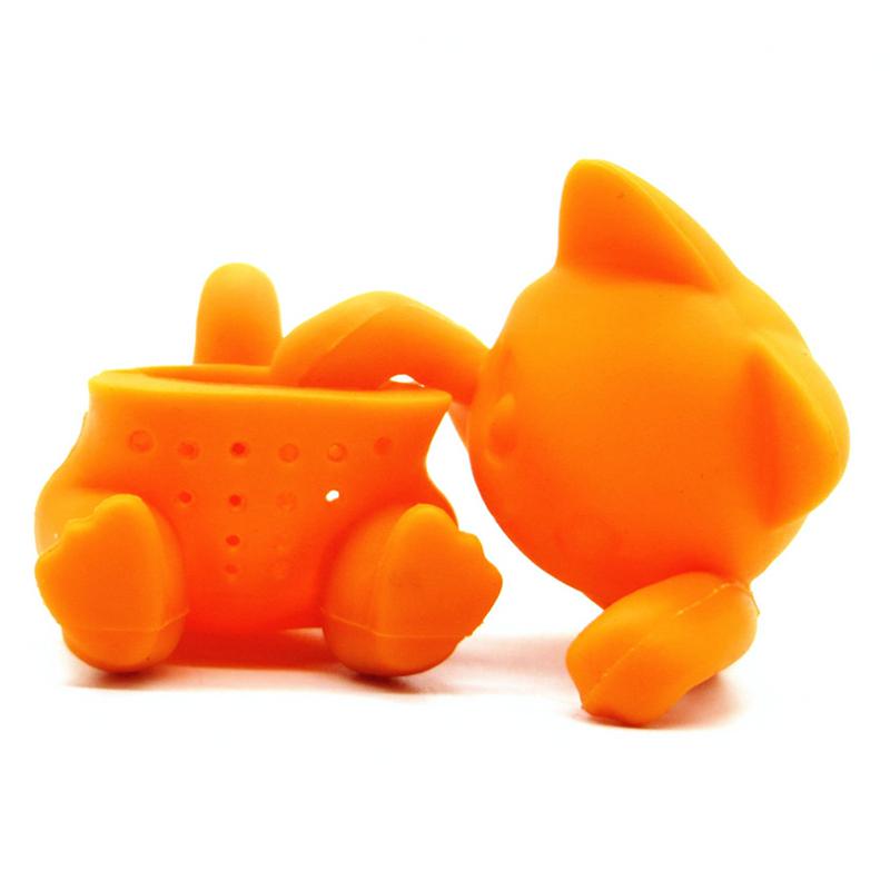 Infuseur à thé en Silicone en forme de chaton, mignon, théière, infuseurs, filtres à café