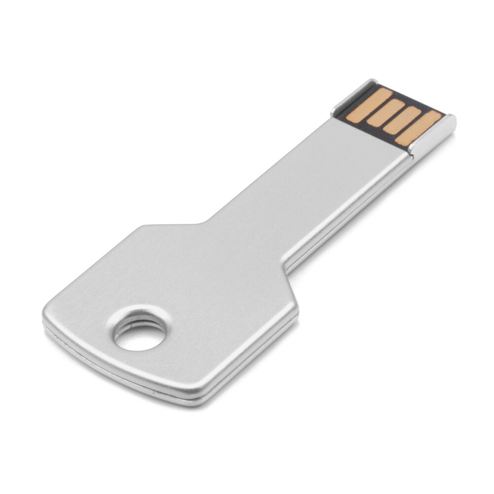 Usb 2.0 Flash Drives Metalen Sleutel Usb Flash Geheugenkaart Pendrive (32G Zilver)