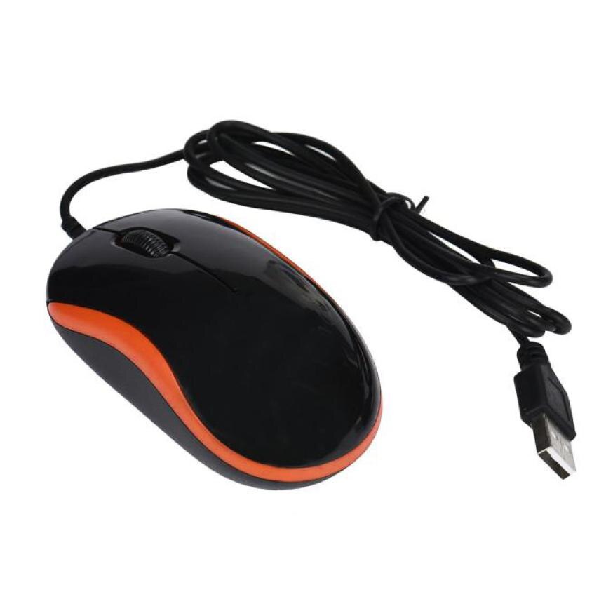 Carprie Black Optical 1600 dpi USB LED Wired Game Mouse Mice For PC Laptop Computer Useful 18Mar31