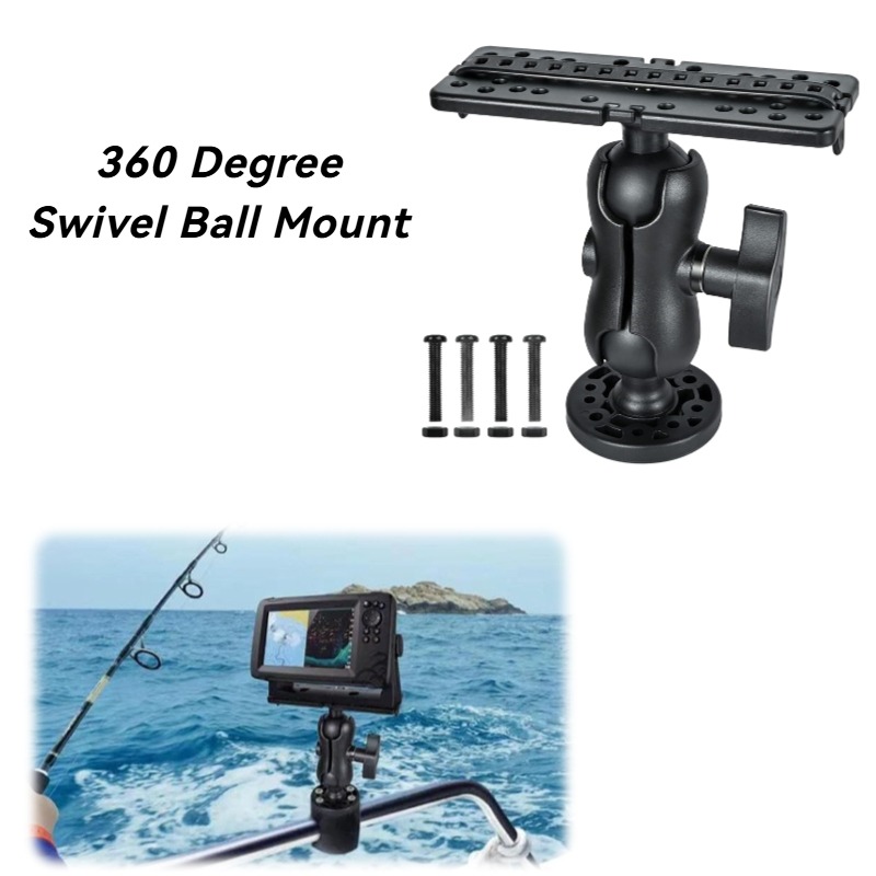360-Grad-Schwenk-Kugelhalterung für Marine-Kajak, elektronischer Fischfinder, Halterung, Basis, Fischfinder, GPS-Platte, aufblasbares Kajak-Zubehör
