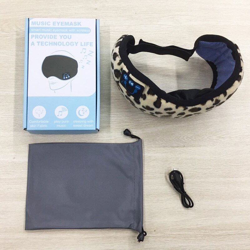 3D Bluetooth Sleeping Headphones Music Sleep Mask Blockout Light Eyeshade Sleeping Eye Mask Blindfold Sleeping Aid Health Care