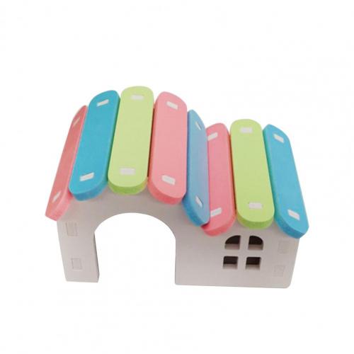 Decorative Chinchilla Hut DIY Installation Leisure Hedgehog Hamster Villa Living Hut: Multicolor