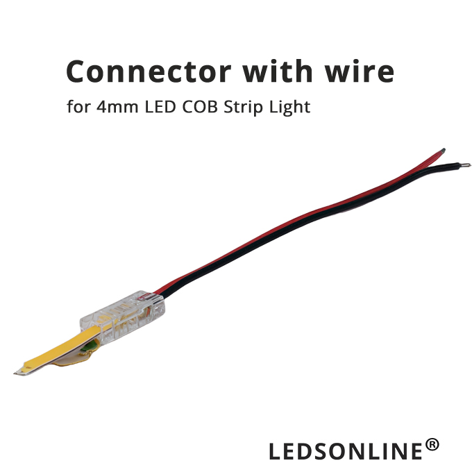 4mm LED COB Strip Light Solderless Quick Connector Electrical Connect Without Soldering Quick Assembly Easy Installation Remove: black / 2G11