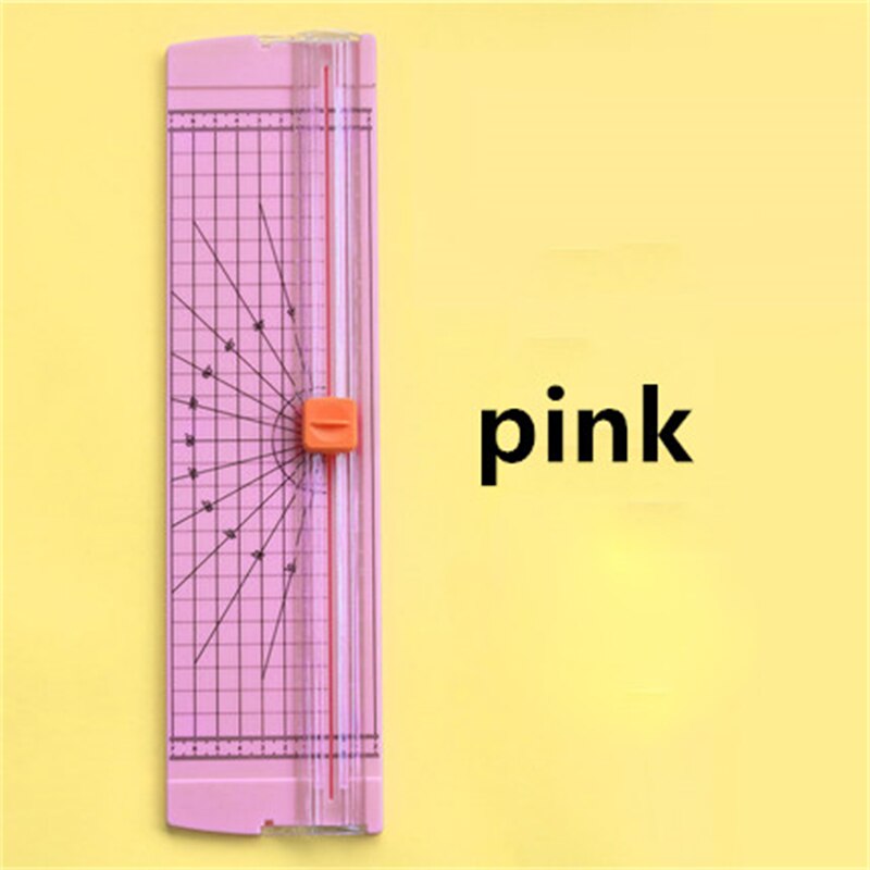 A4 Paper Cutting Machine Paper Cutter Art Trimmer Crafts Photo Scrapbook Blades DIY Office Home Stationery Knife Cutting Mat: 02-pink