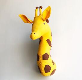Baby børnehave 3d vægdekoration monteret kawaii fyldt elefant / giraf / zebra væghængende legetøj børneværelse dekor jul: Giraf