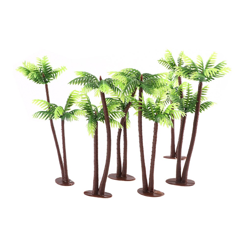 10/20 Pcs Mini Imitation Coconut Tree Palm Tree Miniature Leaf Pots Craft Micro Landscape Artificial Plants Decoration