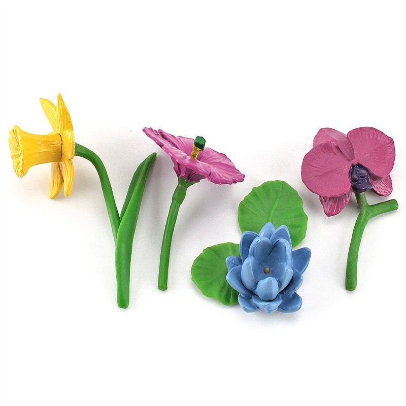 Simulatie Bloem Plant Dier Insect Actiefiguren Zonnebloem Rose Model Realistische Pvc Beeldjes Cognitieve Speelgoed Voor Kinderen