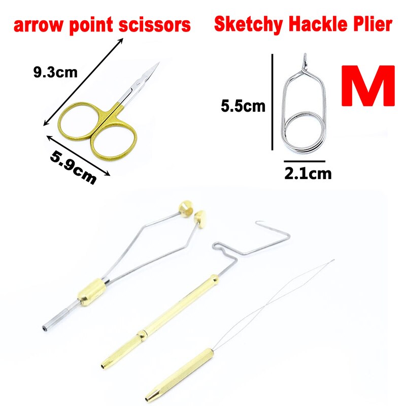 Whole set premium fly tying tools ceramic tip bobbin thread holder whip finisher&amp;fly tying scissors combo fly fishing tackle kit