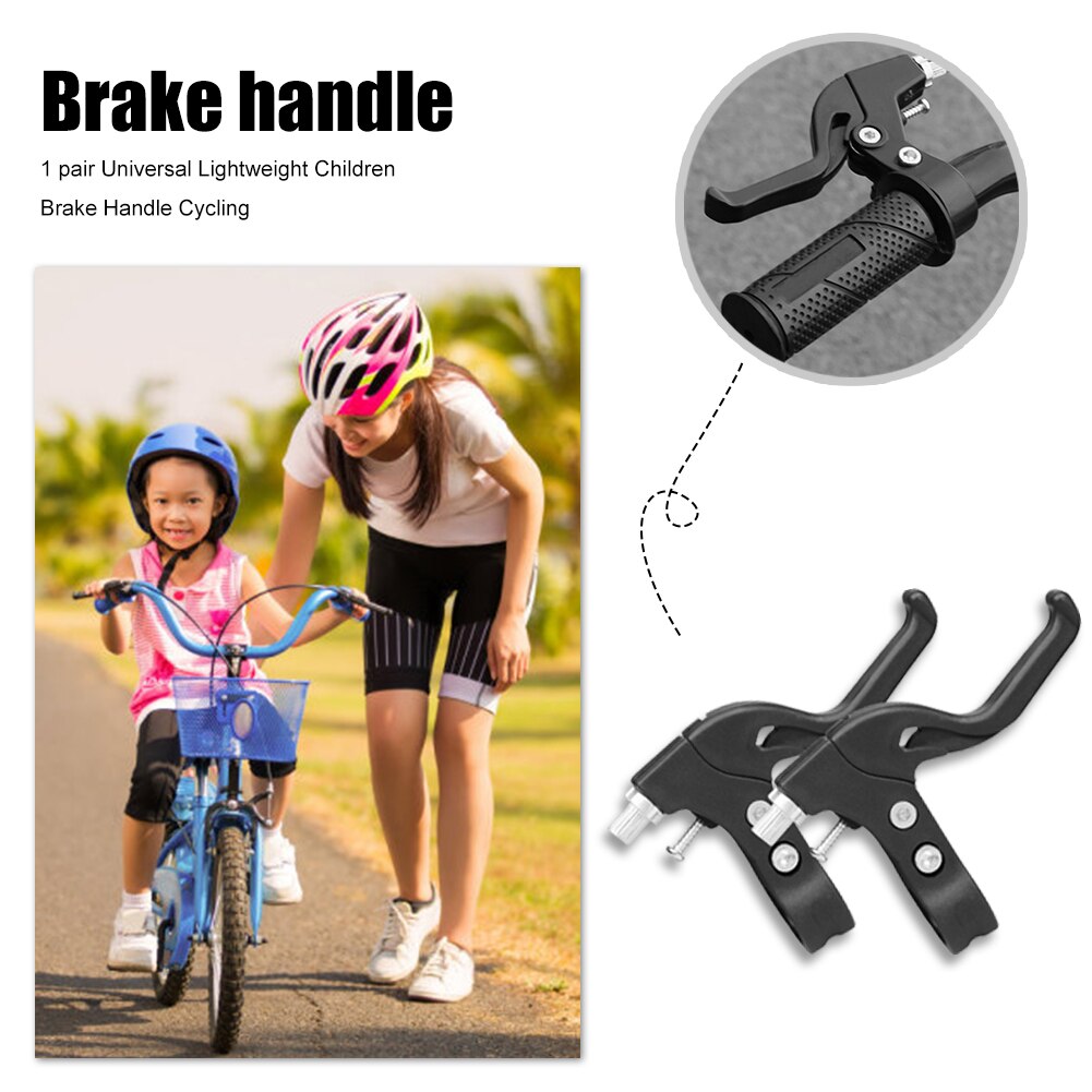 1 Pair Kids Bike Brake Levers Biking Portable Dustproof Brake Handles Cycling Parts for Children Bicycle 7/8 Diameter