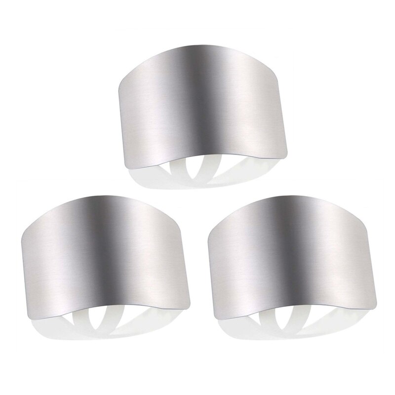 Adjustable Stainless Steel Finger Protector Safe Guard Cooking Tools Kitchen Gadgets Ideal: 3 PCS