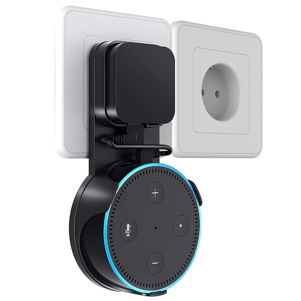 for Alexa Echo Dot 2nd Generation Wall Mount Stand Sperker universal Support Speakers Bracket sound Stand with USB Cable