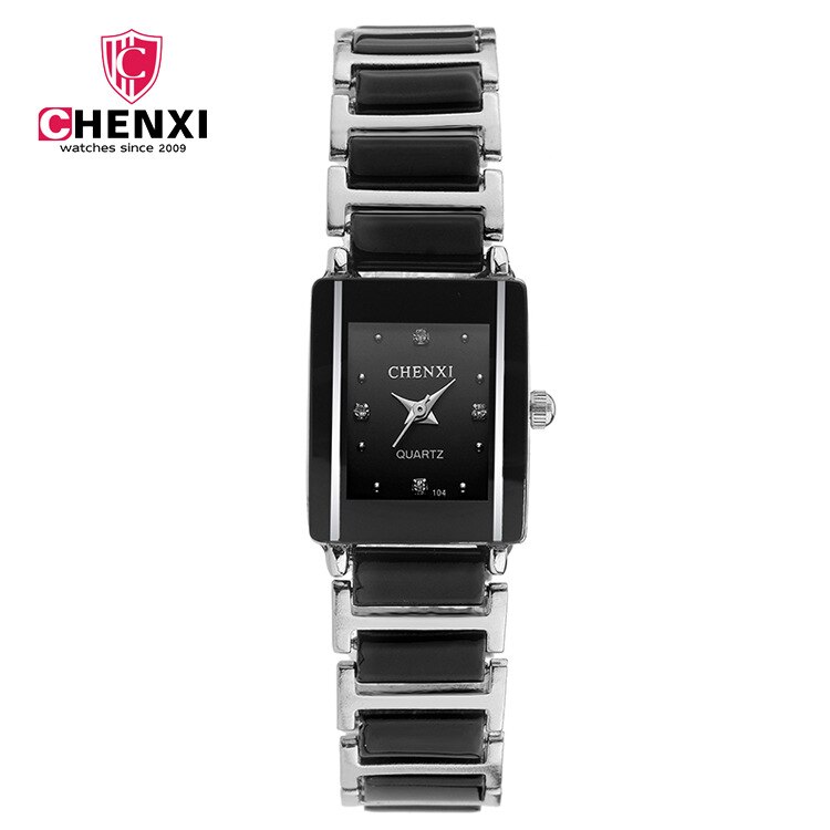 Platz paar uhren frauen uhr quarz keramik uhr: Female Black