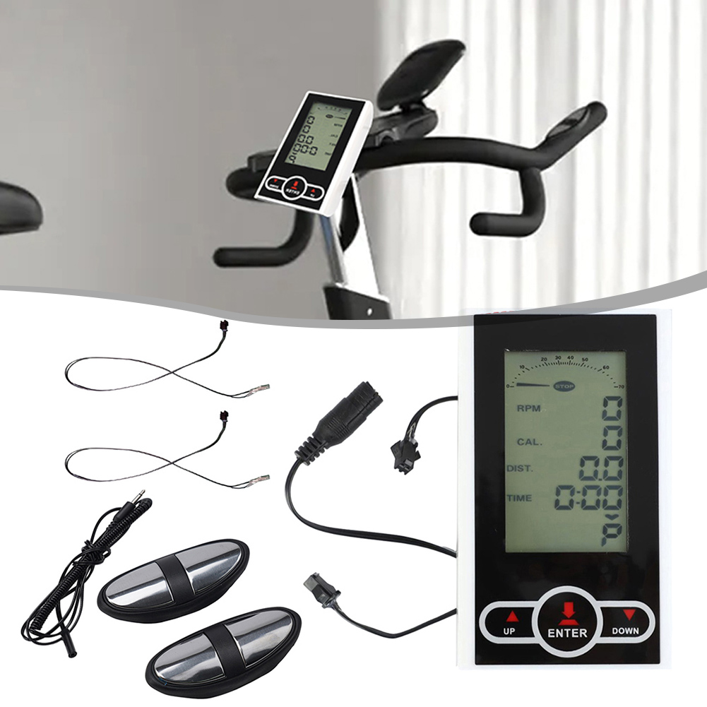 Moniteur de vélo d'exercice, compteur de vitesse, vélo stationnaire, entraîneur elliptique, affichage, équipement de gymnastique, accessoires
