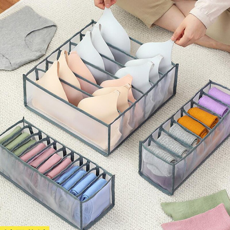 Organizadores de cajones para ropa interior, cajas organizadoras para sujetar ropa, calcetines, estantes para guardarropa, armario de almacenamiento, ropa interior