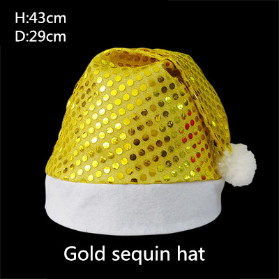 Chapeau de noël en velours pour noël | Ornement bon marché, capuches de chapeau de noël père noël, décoration de noël en velours: 9