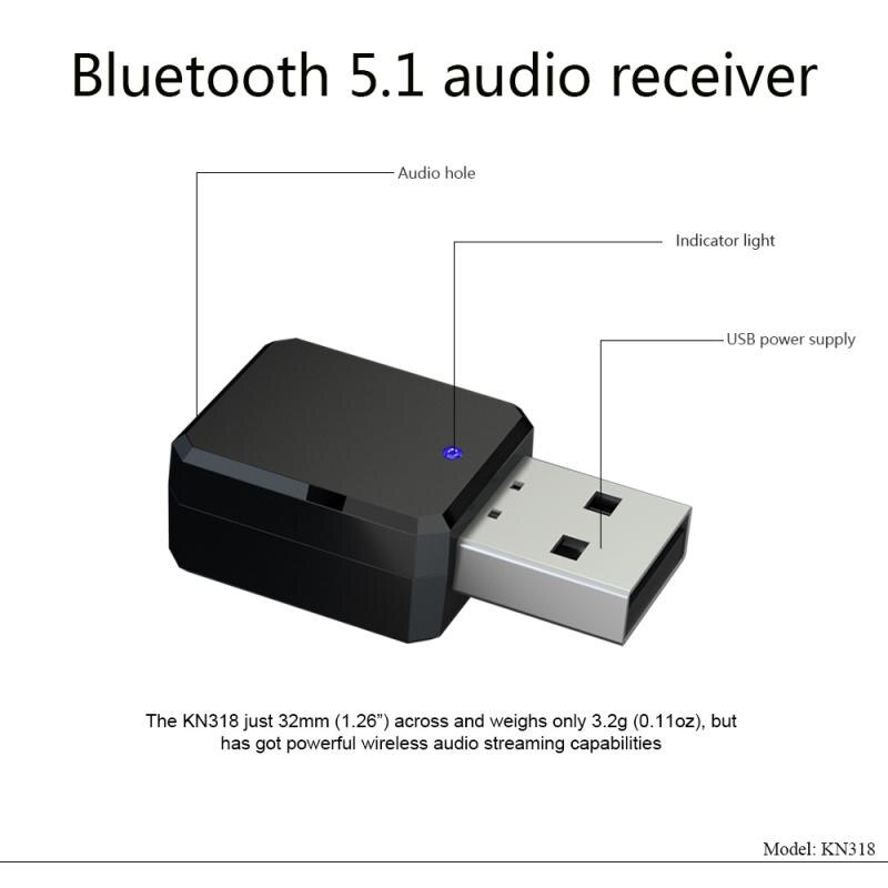 Bluetooth audiobluetooth 5.1 audio vastaanotin stereo auto handsfree puhelu autotarvikkeet moduuli aux kaapeli bluetooth vastaanotin