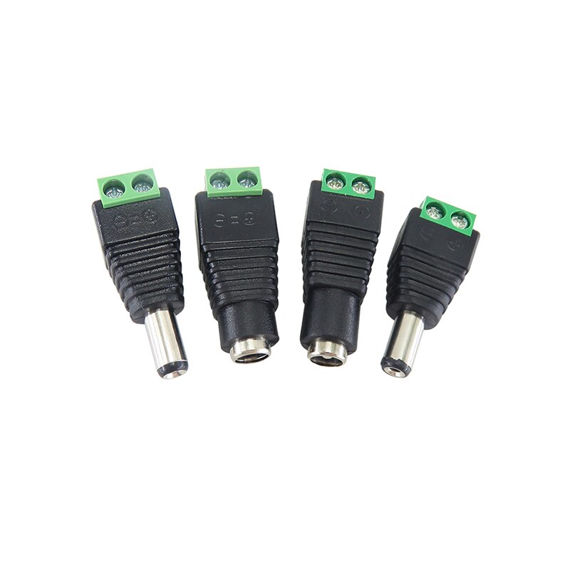 5 Pairs Dc Power Plug Connector 2.1Mm X 5.5Mm 5.5*2.5Mm Dc Connector Power Jack Adapter plug Kabel Connector Voor Led Strip Licht