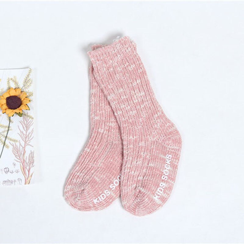 Winter Warme Baby Socken Calcetines Gemischt Farbe Gestrickte Socken Neugeborenen Baby Junge Mädchen Dicke Socken