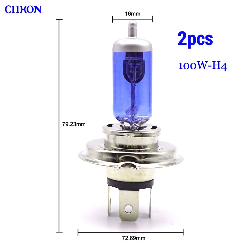 Ciihon-faro delantero de xenón para coche, bombilla de luz de costado, para Renault Clio MK2 1,2 98-04 Hatchback H4 501 55W 100W: 2x100W-H4-HB2-Hi-Lo