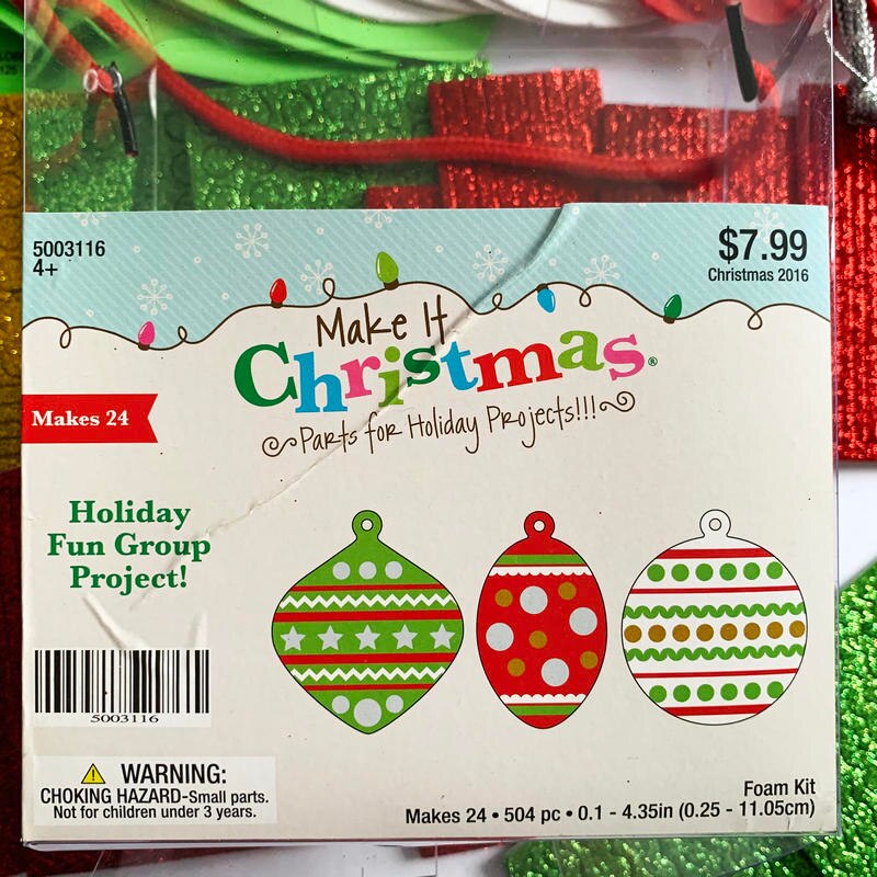 1 Doos/partij. Maken 24Pcs Jingle Bells Schuim Kit Kerst Ambachten Vroeg Leren Educatief Speelgoed Kleuterschool Handwerk Fun Project Oem